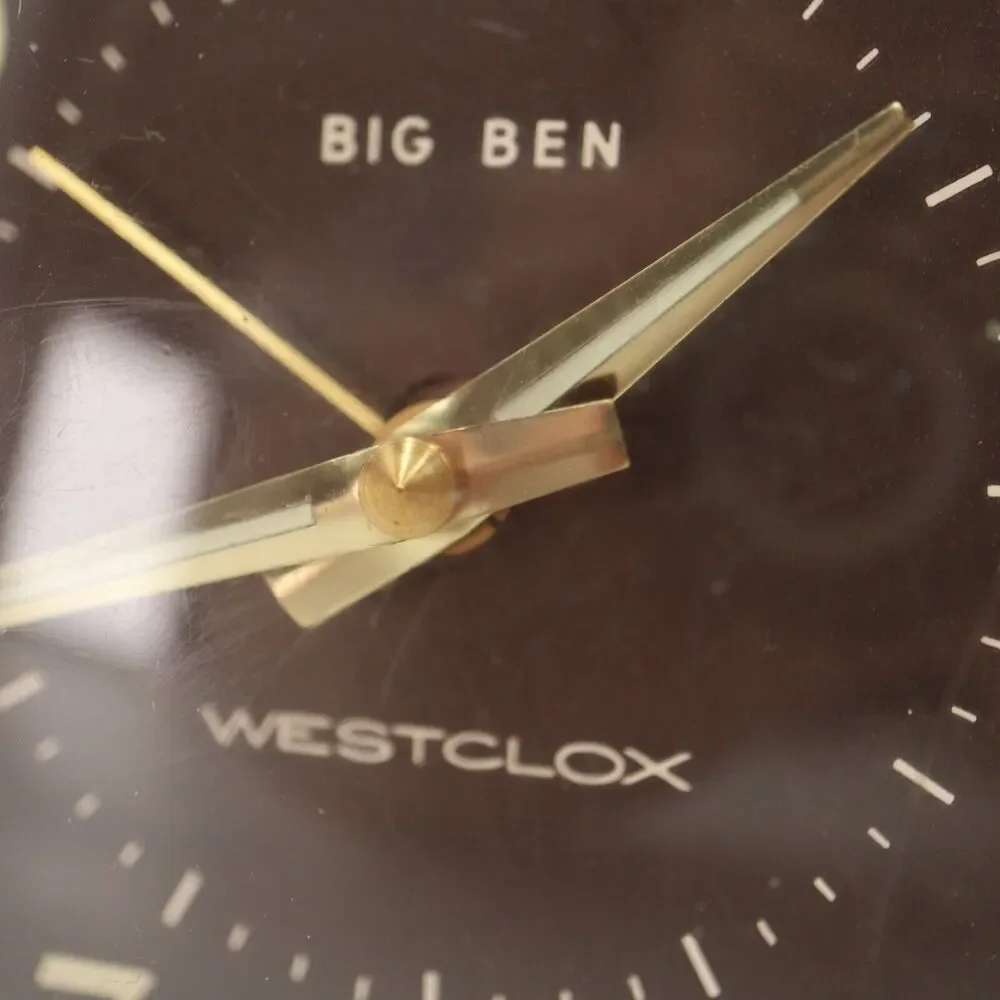 Vintage Westclox Big Ben Alarm Clock Wind Up Gold Trim Art Decor PARTS or REPAIR